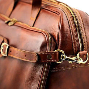 Leather carry on large Oxford