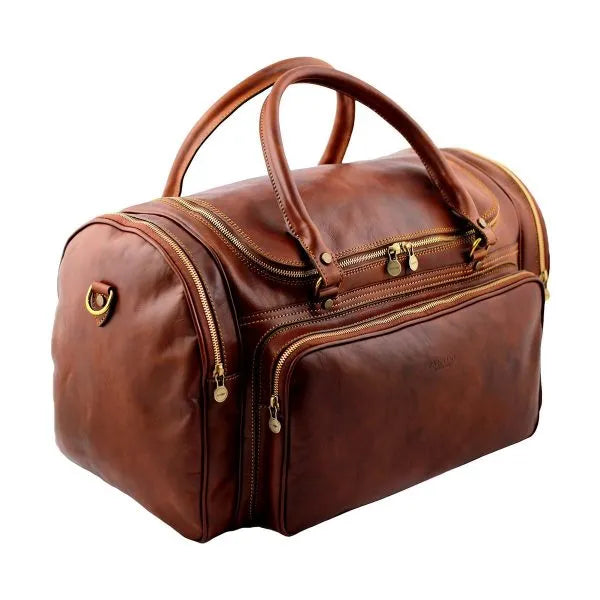 Leather duffle bag Praga